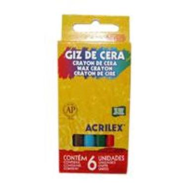 Imagem de Giz De Cera Fino 6 Cores 9006 Acrilex - 1