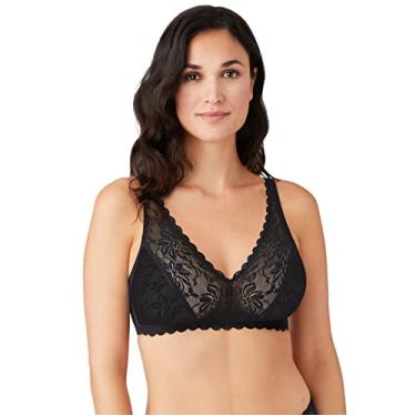 Imagem de Wacoal Sutiã feminino de renda Soft Sense, Preto, P