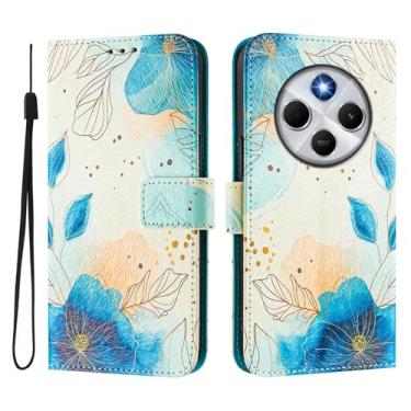 Imagem de Capa carteira para Xiaomi Poco C75, 3 compartimentos para cartão, 1 compartimento para dinheiro, capa flip de couro PU com padrão fofo, capa com fivela magnética à prova de choque, compatível com sem