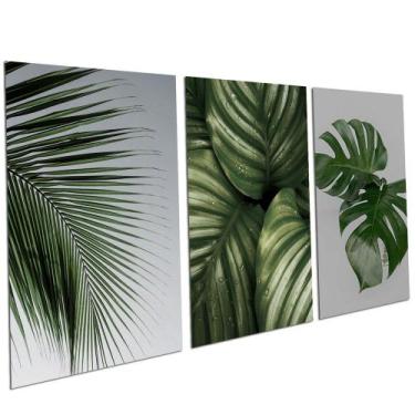 Imagem de Quadros Decorativos Folhagem Sala Escritório Quarto Moderno Casal PMG 