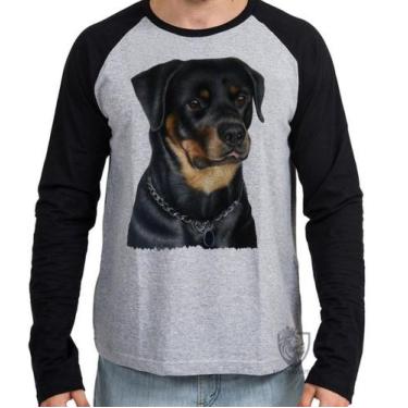 Imagem de Camiseta Manga Longa Rottweiler sério - Empório Dutra, P  adulto