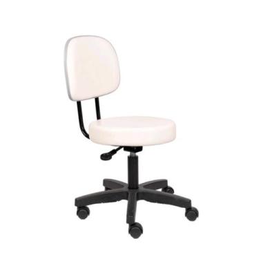 Imagem de Cadeira mocho com encosto secretaria com L duplo  com regulagem de alt