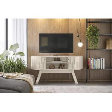 Imagem de Rack Atlanta Ripado para TV até 55 polegadas - Calacata Off White - Ma