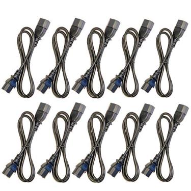 Imagem de (10) Cabo de alimentação CA IEC 320 NEMA C13 C14 10A 18AWG Cabo de alimentação CA PDU para CPU