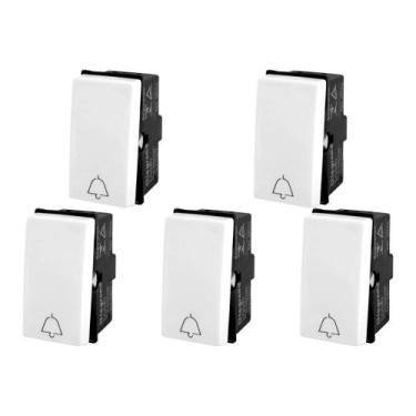Imagem de Kit C/5 - Modulo Pial Pop Branco Pulsador Campainha 2A. 250V