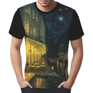 Imagem de Camisa Camiseta Van Gogh Releitura Café no Terraço à Noite 4 - Enjoy S