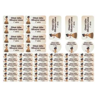 Imagem de 50 Etiquetas Escolares Personalizado Vinil Princesa - Tectoner, PRINCE