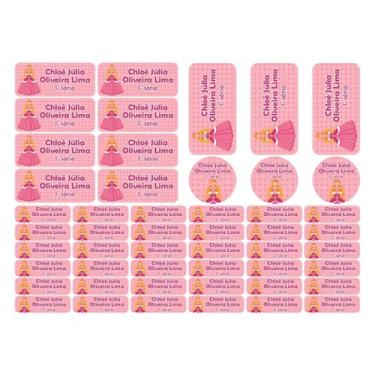 Imagem de 50 Etiquetas Escolares Personalizado Vinil Princesa - Tectoner, PRINCE