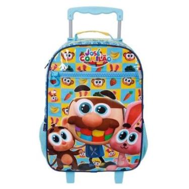 Imagem de Mochila Rodinha Squeeze Infantil Escolar José Comilão Azul DMW-Unissex