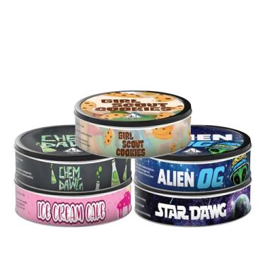 Imagem de Adesivos de lata de atum de pressão - 200 conjuntos de adesivos de etiqueta para recipientes de comida de lata de 3,5 g (TC5)