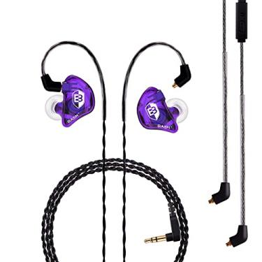 Imagem de BASN Fones de Ouvido Intra-Auriculares para Músicos, Bateristas Audiófilos, Fones de Ouvido com Isolamento de Ruído Bsinger Pro com Driver Duplo e Som Cristalino Dinâmico (Pro Clear Purple)