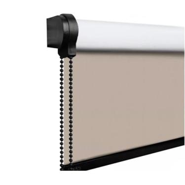 Imagem de Cortina Persiana Rolo Blackout SOB MEDIDA Para Quartos, Salas e Escritórios (SEM BANDÔ) (Tóquio 03 - Acabamento Preto, 1,50 (lar) x 1,50 (alt))