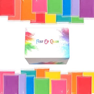 Imagem de Festofcolor 25 pacotes – 100 gramas cada, pó holi, pó colorido, revelador de gênero, chá de bebê, festas, Rangoli, Diwali, fumaça para fotografia, natural, guerras de cores, festa arco-íris, festivais