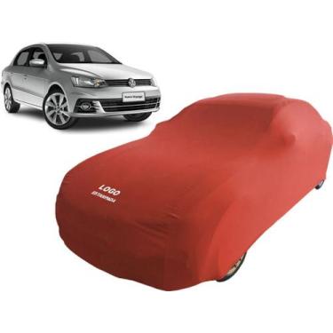 Imagem de Capa Para Cobrir Carro Volkswagen Voyage Tecido Helanca - Mz, Vermelha