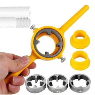 Imagem de Kit Jogo Tarracha Para Canos Tubos De Pvc 1/2 A 1 Pol. 6 Pçs - Saint P