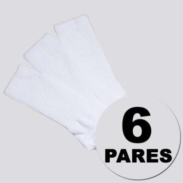 Imagem de Kit Meia Lupo Sport Walk Cano Longo 6 Pares Branca, 37-40