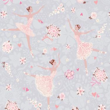 Imagem de Papel de Parede Adesivo Autocolante Bailarina Delicada, Quarto de Menina - REF: DPBA128
