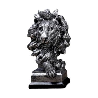 Imagem de Ｂｅｓｇａ Estátua Da Estátua Da Estatueta Estatueta Decorativa Decoração de Decoração de Decoração de Origem Central Decoração de Mesa para Escritório de Escrit, Leão, Tamanho real