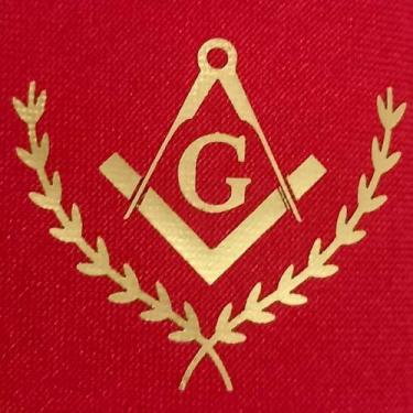Imagem de Gravata maçônica estampa simbolo dtf - NoBrand, Vermelho