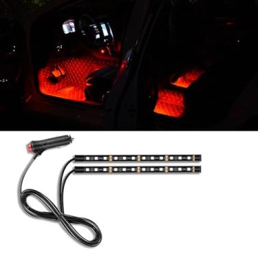 Imagem de Piburth Fita de LED para carro, 24 luzes LED RGB para ambientes interiores sob o painel, luz noturna ambiente de 12 V, lâmpada decorativa interior automotiva, acessórios universais para carro