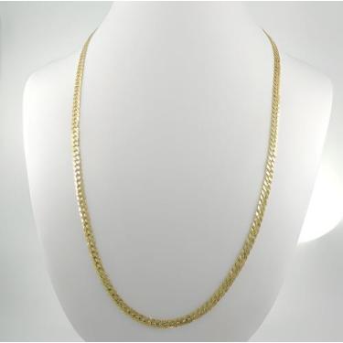 Imagem de Cordão Corrente 18 Gramas Grossa Grumet 60 Cm Ouro 18k 750 - DR Joias