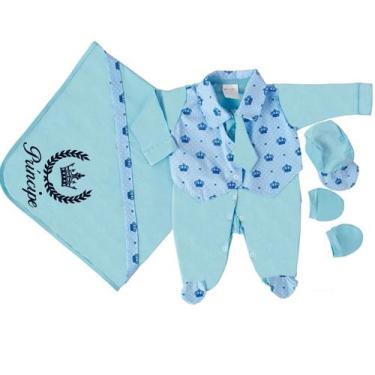 Imagem de Saída Maternidade Bordada para Bebê Menino com Colete - AVM Enxovais, 