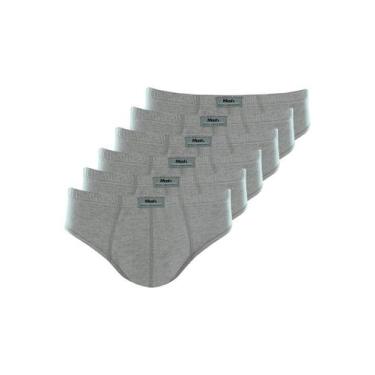 Imagem de Kit com 6 Cuecas Slip Mash 074.58, Cinza, GG