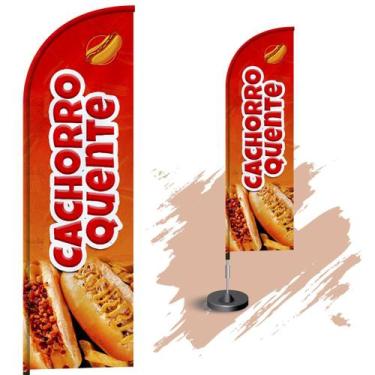 Imagem de Wind Banner Dupla Face 3mt Completo Cachorro Quente - Fadrix