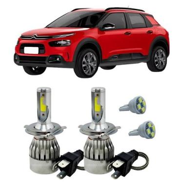 Imagem de Kit Super Led H4 6000K Farol Auto Baixo C4 Cactus 2018/2021 - Autovex