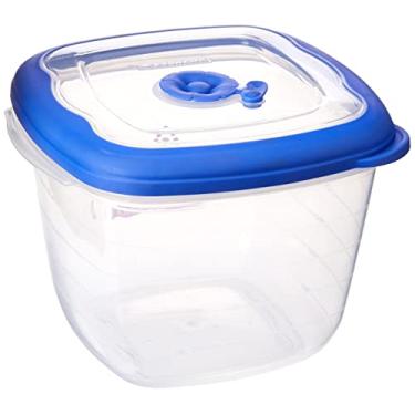 Imagem de Sanremo - Pote Hermético Plástico Quadrado de 1,6 Litros, Linha Flor