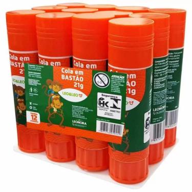 Imagem de Kit Cola Bastão escolar Leo e Leo 21g display com 12 unidades - Leo & 