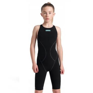 Imagem de Maiô Arena Powerskin Impulso JR Costas Aberta - Infantil, 12-13, Preto