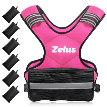 Imagem de ZELUS Colete pesado para homens e mulheres, conjunto de exercícios de peso corporal ajustável para exercícios, 1,8 a 4,5 kg / 5 a 9 kg / 9 kg a 14,5 kg com 6 pesos de ferro e areia para treinamento de