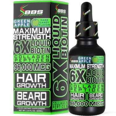Imagem de Suplemento BBS BEST BEARD STUFF - Biotina 96.000mcg + Colágeno (60ml)