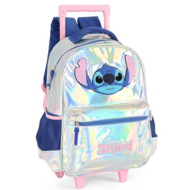 Imagem de Mochila Mochilete  Escolar Rodinha E Costa Stitch Grande Original Lice