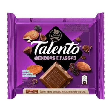 Imagem de Chocolate Talento ao Leite com Amêndoas e Passas 85g