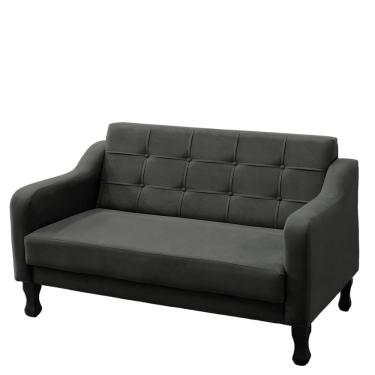 Imagem de Namoradeira Bella Decorativa 2 Lugares Cinza Grafite