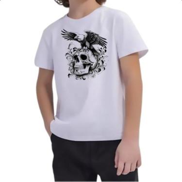 Imagem de Camiseta Infantil Aguia Pousada na Caveira - Alearts, 10