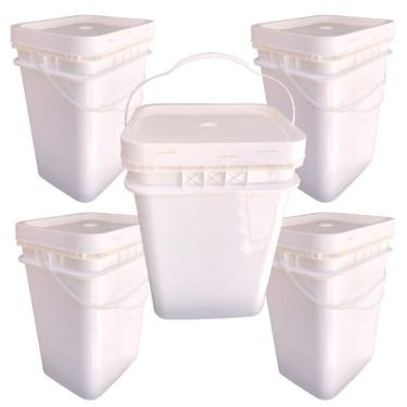 Imagem de Balde Retang 20L P Agua Sanitária 5 Pçs