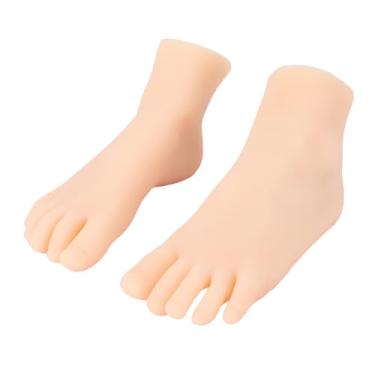 Imagem de Modelo de pé de Silicone, Manequim do pé de Silicone para Praticar Performances de Adereços de Desenho, Modelo de Prática de Unhas Fake Foot, pé Falso Flexível para o pé de