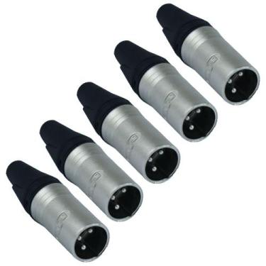 Imagem de Kit 5 conectores datalink xlr macho linha dlk 3 polos