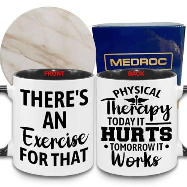 Imagem de MEDROC Presentes engraçados de fisioterapia - canecas de café de cerâmica 325 ml, presente do mês nacional de fisioterapia para mulheres e homens, copos de fisioterapeuta para colegas de trabalho,