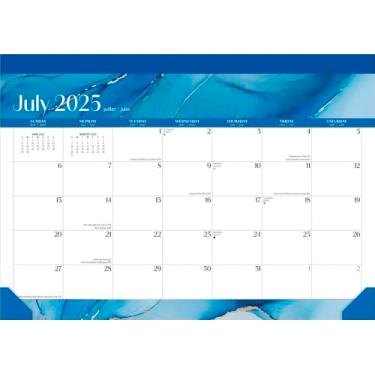 Imagem de Blush rachado | Calendário de mesa mensal 2026 35 x 25,5 cm, 18 meses | julho de 2025 a dezembro de 2026 | Platão | Papelaria de planejamento