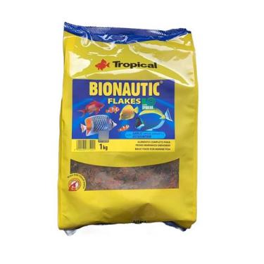 Imagem de Bionautic Flakes 1kg 5l Alimento Em Flocos Peixes Marinhos - Tropical