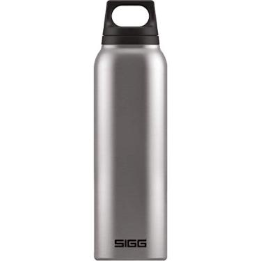 Imagem de SIGG Garrafa térmica térmica escovada quente e fria (0,5 L), garrafa térmica sem poluentes e isolada, garrafa de água térmica de aço inoxidável