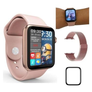 Imagem de Relogio Smartwatch Femino Hw16 +pulseira De Metal + Pelicula - BDNET