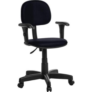Imagem de Cadeira De Escritório Secretaria Com Braço Rce Azul Escuro - Goldflex