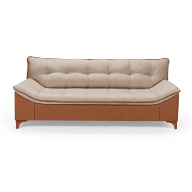 Imagem de Sofá Veneza 3 Lugares Composê Linho/Courissimo Casa Imperial (BEGE)