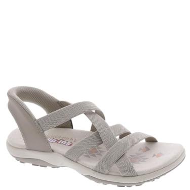 Imagem de Skechers Sandália feminina Reggae Slim-Stretch Flex Hands Free Slip-ins, Cinzento-acastan, 10 Wide