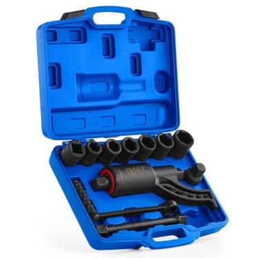 Imagem de Orion Motor Tech Multiplicador de torque, conjunto de 11 chaves multiplicadoras de torque resistentes de 2,5 cm com 8 soquetes Cr-V de 21 a 38 mm, 6800 Nm 1:64, removedor de porca de pino de economia